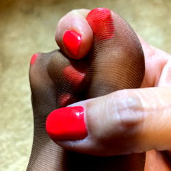 Intimate Foot Care in Progress