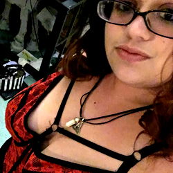 Model in Black and Red