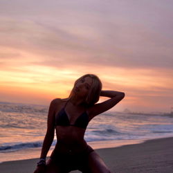 Beach Sunset Model Shoot