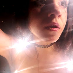 Carol V.I.P on a Sparkling Backdrop