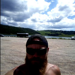 A Man in a Parking Lot