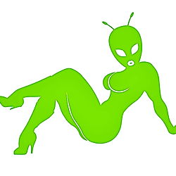 alien girl photo