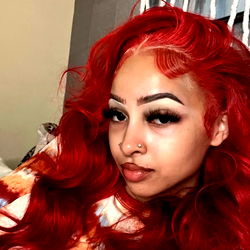 Vivid Hair and Dramatic Eye Makeup