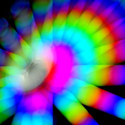 Vibrant Lights Display in a Dark Space