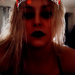 OnlyFans Model Dancer in Glamorous Makeup and Crown