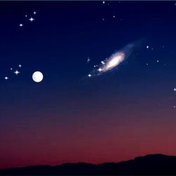 Starry Night Scene with Sagittarius A