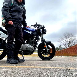 A Person on a Motorcycle