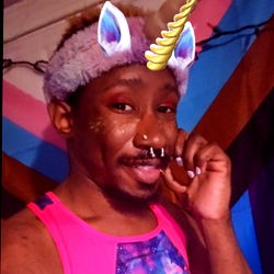 Colorful Unicorn Mask on Person