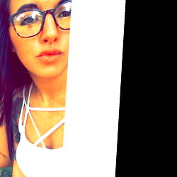 Stylish Young Woman in Glasses Peeking from Behind Blonde Hair