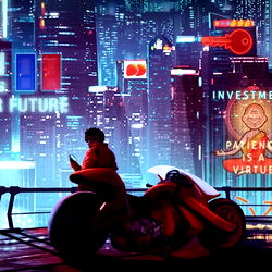Futuristic Cyberpunk Cityscape