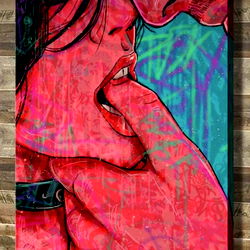 Stylish and Modern Portrait of Couple in Abstract Art Style