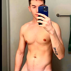 Aquaboy's Shirtless Bathroom Selfie