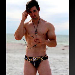 Photogenic OnlyFans Model Aidan Posing at the Beach