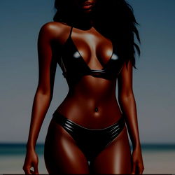 Stunning Swimsuit Model, Brittany Hurts, Exuding Confidence on Beach