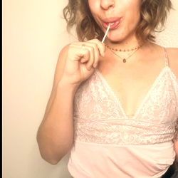 Chelsea Posing with a Lollipop