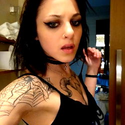 Model with Tattoos and Piercings