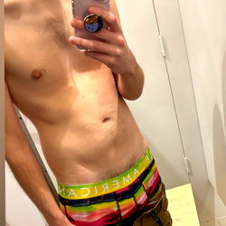 Stylish Fitness Model in Colorful Swimwear