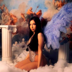 An OnlyFans Model in Angelic Artwork