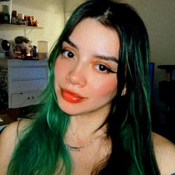 Beautiful Model J in Teal Green Hair
