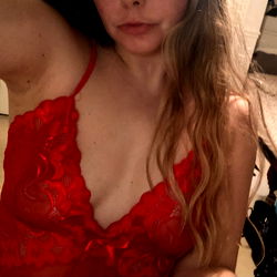OnlyFans Model Mad in Red Lingerie