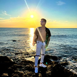 Eric Lemes, a Model in an Ocean Setting