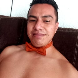 Antuan Moran - Shirtless in Orange Tie