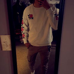 Young male model in mirror selfie