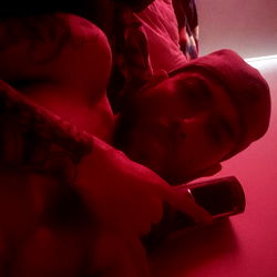 Candid Moment of Renagaid in Red Light