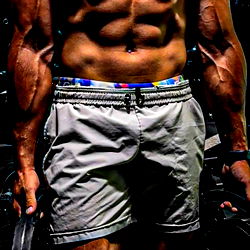 That one gym dude: Muscular Fitness Model Posing in Gym