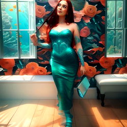 Renowned OnlyFans Model TupincheDiosa in Blue Mermaid Outfit, Baja California