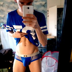 Fashionable Model Showcasing Sports Bra and Briefs