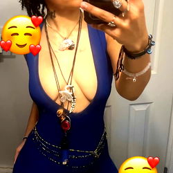 Lady6ix in a Stylish Blue Outfit