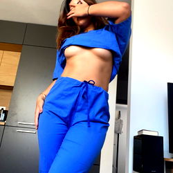 Naomi❤️‍🔥 in a Stylish Blue Outfit