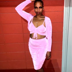 Onlyfans Model in Pink Outfit