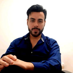 Ariel Centeno, a singer and songwriter with a beard,