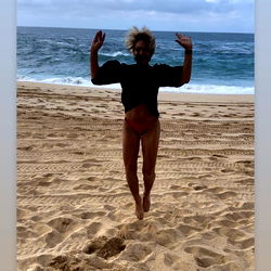 Caught in the Moment at the Beach