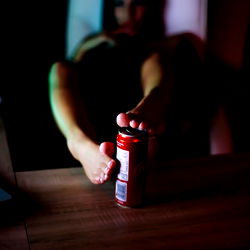 Onlyfans Model Slife Posing with Drink and Can