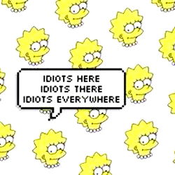 Cartoon Character with Yellow Tweets