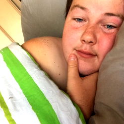 A Rusty's Nuts Model in a Comfy Bedroom