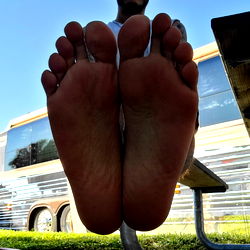 Feet in Shoes on Bus