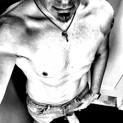 Fitness Model in Shirtless Shoot