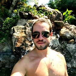 Brazilian Model Baby Boy Sharing a Fun Poolside Moment