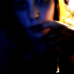 Woman in Smoke-filled Room