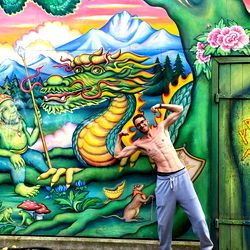 Briscolaman Mural with Man