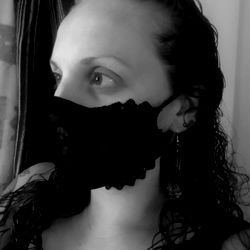 Vintage-Inspired Masked Photographer