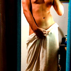 Kam, OnlyFans Model - Shot from Behind in a Bathrobe