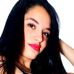 Beautiful Model Posing with Lipstick