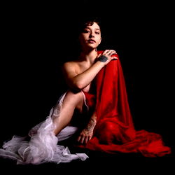 Avery Sage - Glamour Model in Red Dress