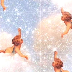 Inspirational Angelic Beings on a Starlit Sky