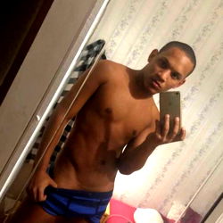 Fit Model Alfredo Rojas Showcasing Physique in Bathing Suit, Barcelona